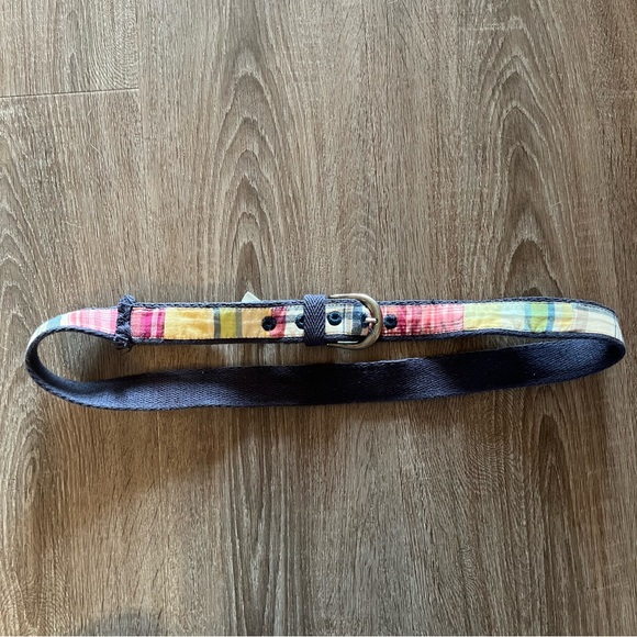 Vintage American Eagle Plaid Cotton Belt - Picture 2 of 7